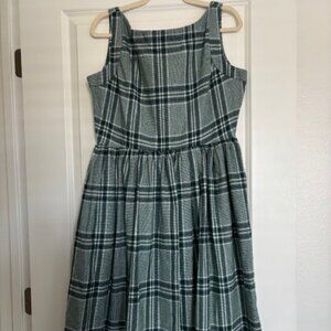 Saint Geraldine Brand Green Plaid Dress Size L
